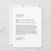 Vertical Artwork Exhibition Art Show Placards