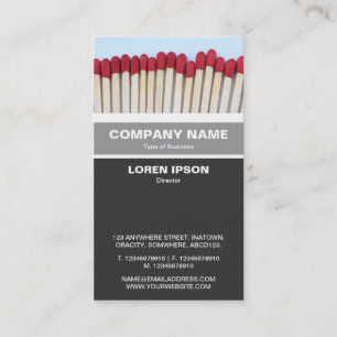 Vertical Banded - Matches 03 Business Card
