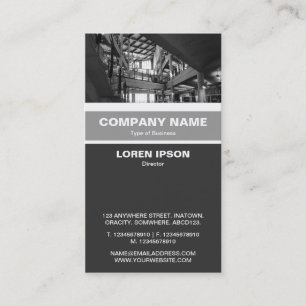 Vertical Banded - Modern Interior Business Card