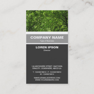 Vertical Banded - Woodland Canopy Business Card
