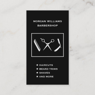 Vertical Barbershop Barber Hair Shave Social Media Business Card