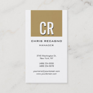 Vertical Beige White Background Business Card