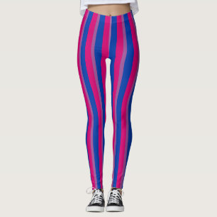 Vertical Bisexual Pride Flag Leggings