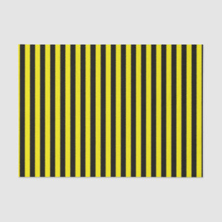 Vertical Black and Yellow Stripes Tissue Paper