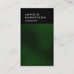 Vertical Black Green Quality Trendy Business Card