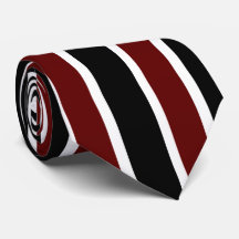 Vertical Black Maroon White Stripes Decor on