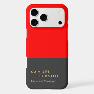 Vertical black red professional plain modern