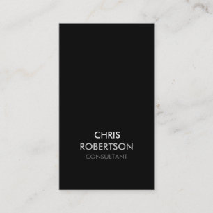 Vertical Black White Grey Attractive Business Card