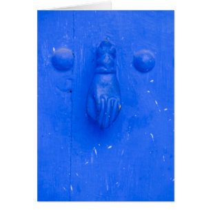 Vertical Blue Door Knocker