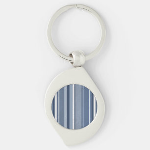 Vertical Blue Stripes Key Ring