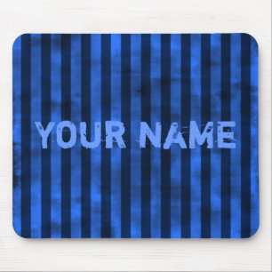 Vertical blue stripes mouse mat