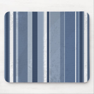 Vertical Blue Stripes Mouse Mat