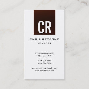 Vertical Browny Red White Background Business Card