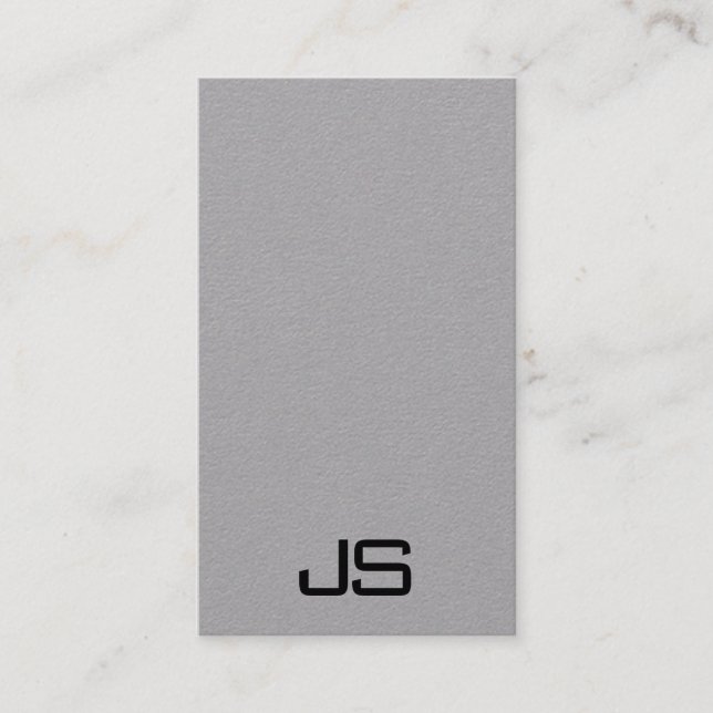 Vertical Business Cards Modern Monogram Template (Front)
