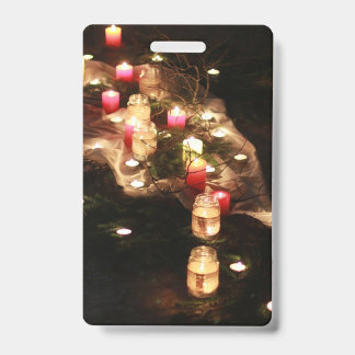 Vertical Candlelight Event Badge – Customisable ID Badge