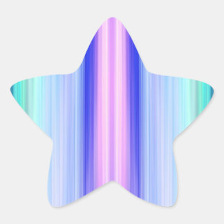 Vertical Colour Stripes Star Sticker