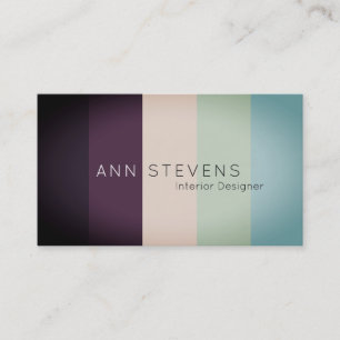 Vertical colourful stripe pattern shade light edit business card