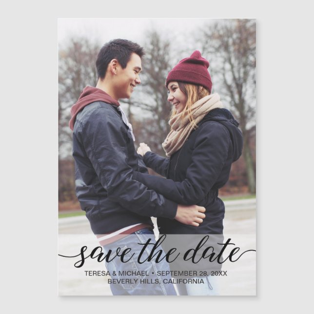 Vertical Custom.photo Wedding Save The date (Front)