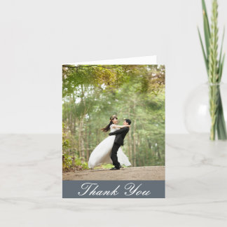 Vertical Custom Wedding Photo Thank You