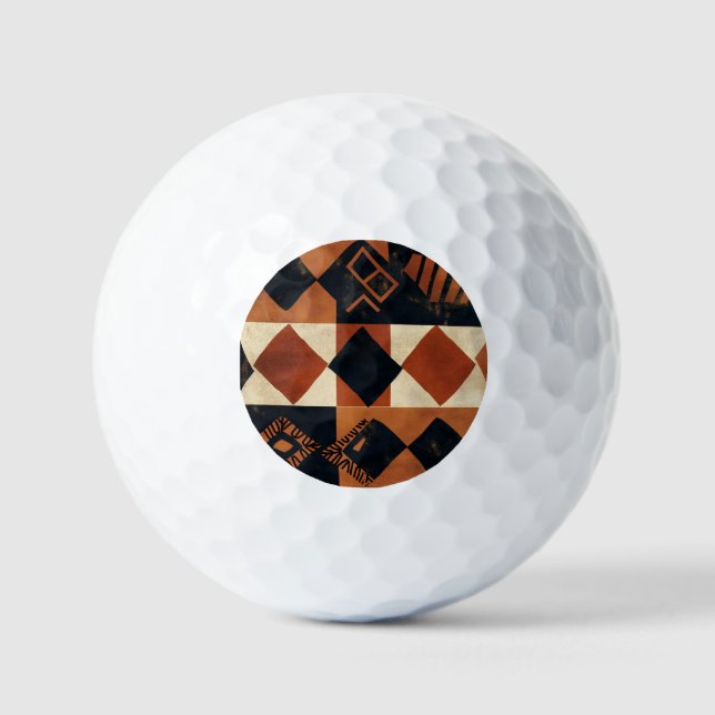Vertical design with African elements Golf Balls (Front)