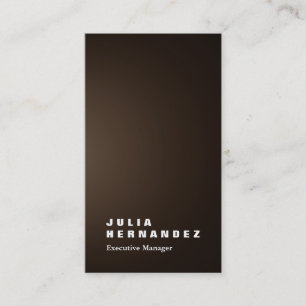 Vertical elegant impressive sepia brown plain business card