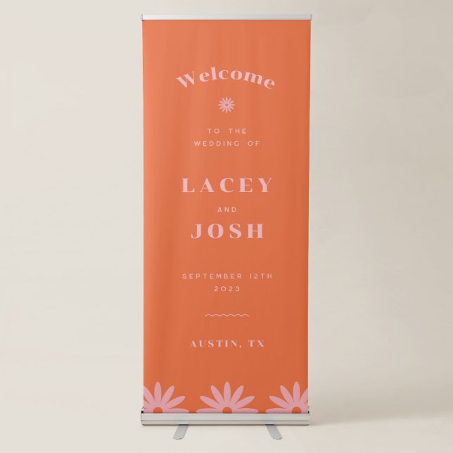 Vertical Elegant Wedding Welcome Sign (Front)