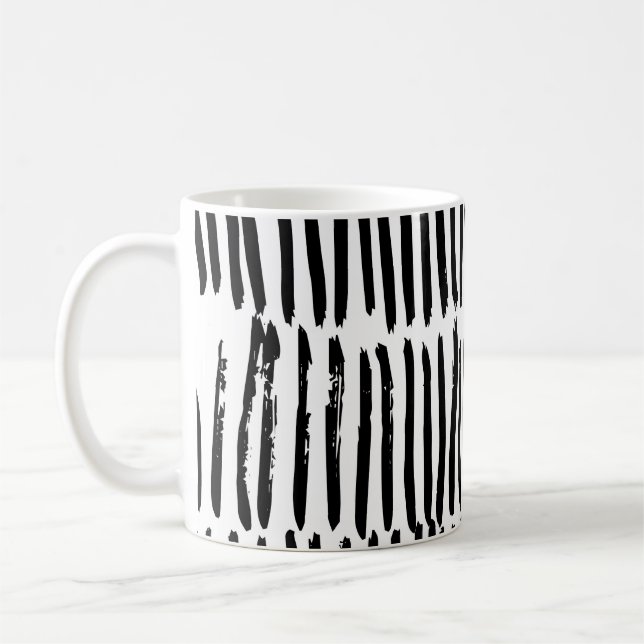Vertical Elements: Hand-Drawn Seamless Style. Coffee Mug (Left)