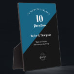 Vertical Employee years of service award blue Plaque<br><div class="desc">Show your employees how much you value their dedication and loyalty with our Custom Employee Years of Service Recognition Logo Acrylic blue Award. This elegant trophy-style acrylic block serves as a timeless symbol of appreciation and allows you to personalize it with the employee's name, years of service, and a special...</div>