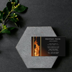 Vertical Flame Business Card