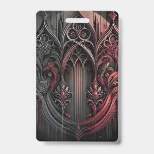 Vertical Gothic Elegance Badge ID Badge