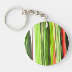Vertical Green Abstract 422 Key Ring