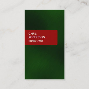 Vertical Green Red Attractive Charm Business Card