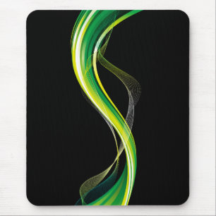 Vertical Green Wave Abstract Design-34534 Mouse Mat