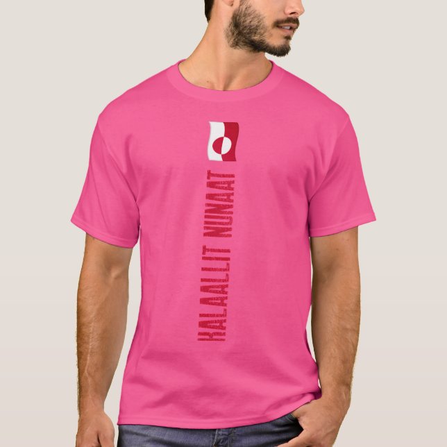 Vertical Greenland Kalaallit Nunaat Flag T-Shirt (Front)