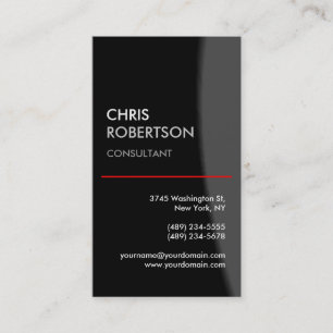 Vertical Grey Pattern Chic Trendy Business Card