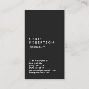 Vertical Grey Trendy Business Card