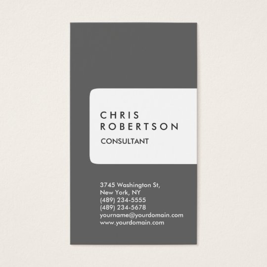 Vertical Grey White Stripe Business Card