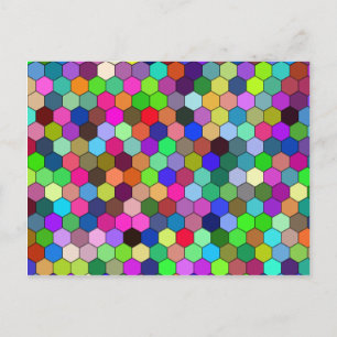 Vertical Hexagons Postcard