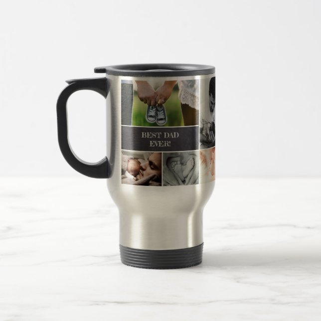 Vertical horizontal photos father's day travel mug (Left)