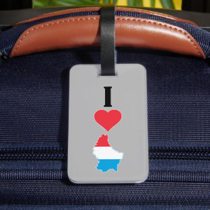Vertical I Love Luxembourg / I Heart Luxembourg Luggage Tag