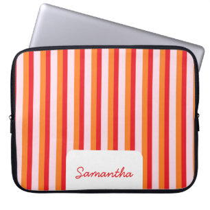 Vertical lines personalised stripes laptop sleeve