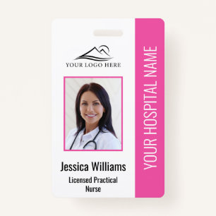 Vertical LPN Licensed Practical Nurse Photo ID ID Badge