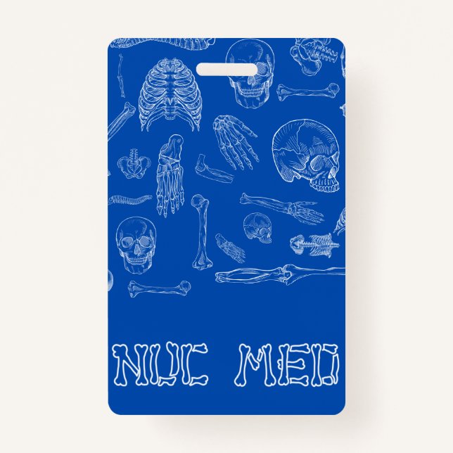 Vertical Medical Badge Buddy  ID Badge (Back)