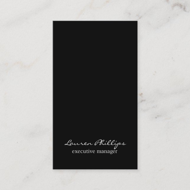 Vertical Modern Stylish Black & White Professional Business Card (Front)