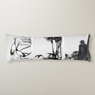 Vertical Oriental Scroll Body Cushion