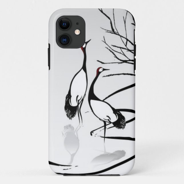 Vertical Oriental Scroll Case-Mate iPhone Case (Back)