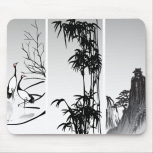 Vertical Oriental Scroll Mouse Mat