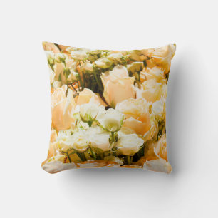 Vertical pattern of white roses. anniversary, back cushion