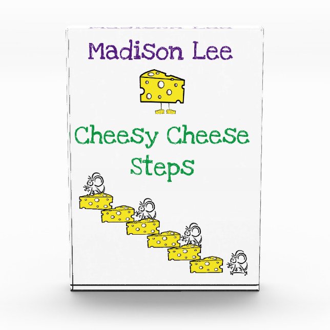 Vertical Photo Block  Cheesy Mice Mouse Steps  (Front)