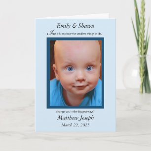 Vertical Photo Custom Congratulations New Baby Card